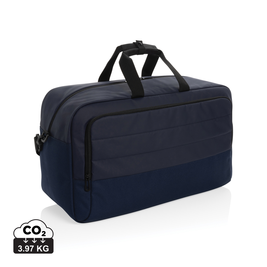 Sac week-end en rPET personnalisable Armond Bleu marine